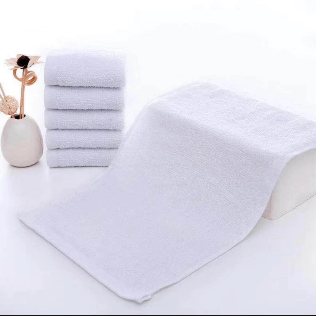 New 12PCS Cannon Cotton face Towel Hand Towel WHITE 47cmx26cm COD