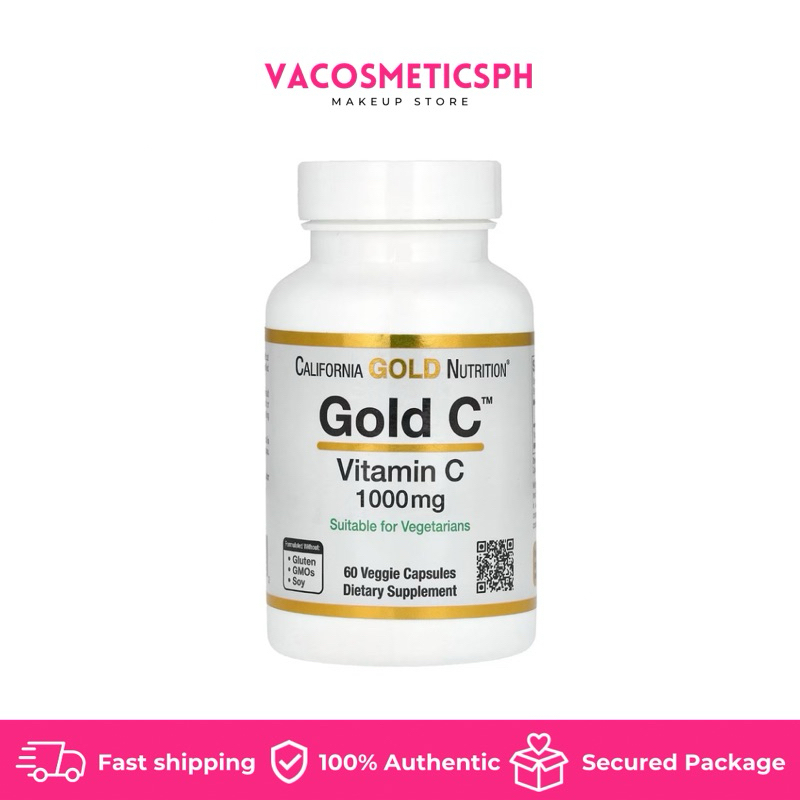 GOLD C Vitamin C, 1,000 mg, 60 Veggie Capsules | Shopee Philippines