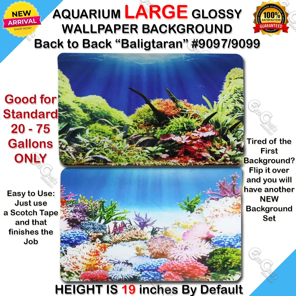 JTC Aquarium Background LARGE "Baligtaran" 9097/9099 Vinyl for 2075