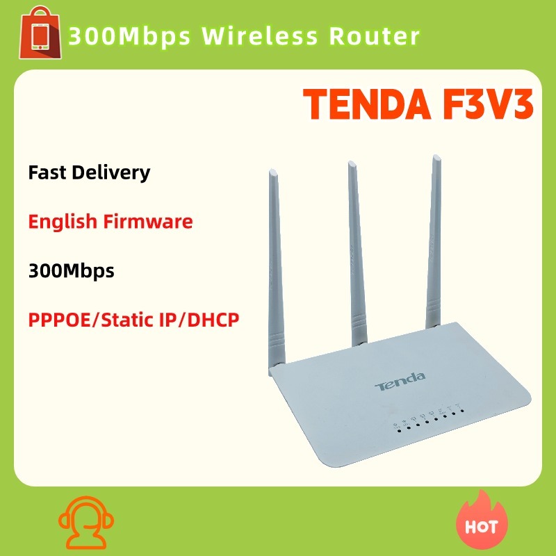 Second Hand TENDA 300Mbps Wireless Router F3 V3 (Contains Adaptor ...