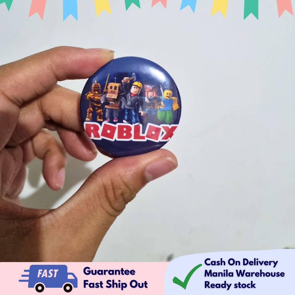 Partify 44mm ROBLOX theme glossy button Pin badge party supply souvenir ...