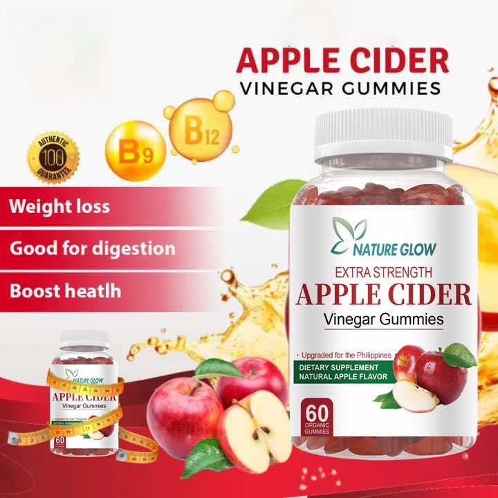 NATURE GLOW apple cider vinegar gummies for weight loss slimming