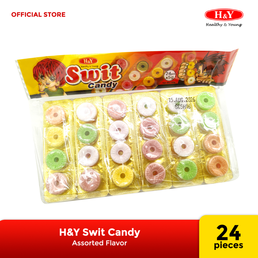 H&Y Swit Candy Assorted Fruit Flavor 120g x 24pcs | Shopee Philippines