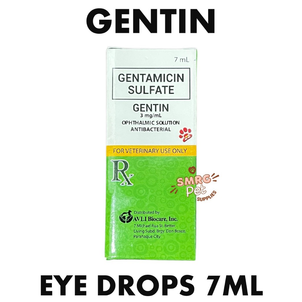 Pet Kingdom Gentin (Gentamicin Sulfate) Antibacterial Eye Drop Solution ...
