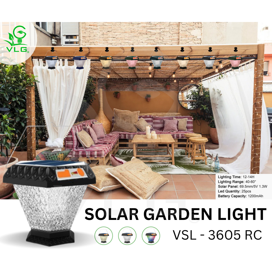 VLG SOLAR GARDEN LIGHT ( VSL 3605RC ) | Shopee Philippines