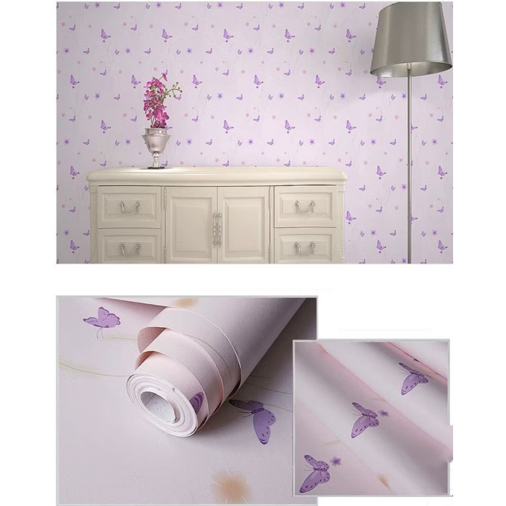 Brian shop self adhesive home decor wall sticker Pink wallpaper with