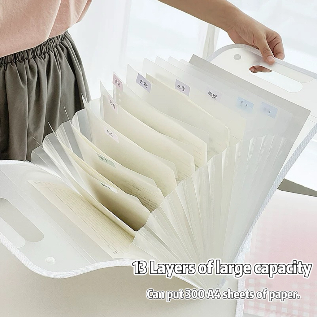 13 layer Folder File Expanding Organizer with Handle Waterproof Folder ...