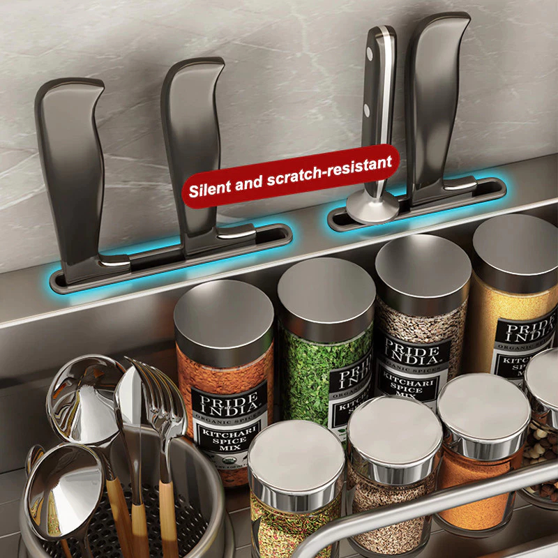 Stainless hanging condiments organizer kitchen Seasoning spice storage ...