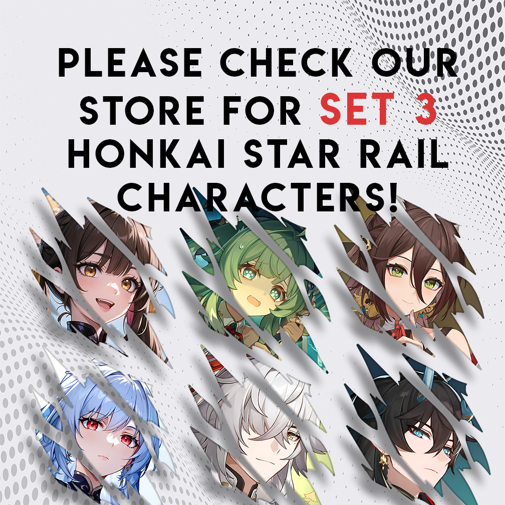 [FREE GIFT!] Honkai Star Rail Set 2 Waterproof Scratch Anime Stickers ...