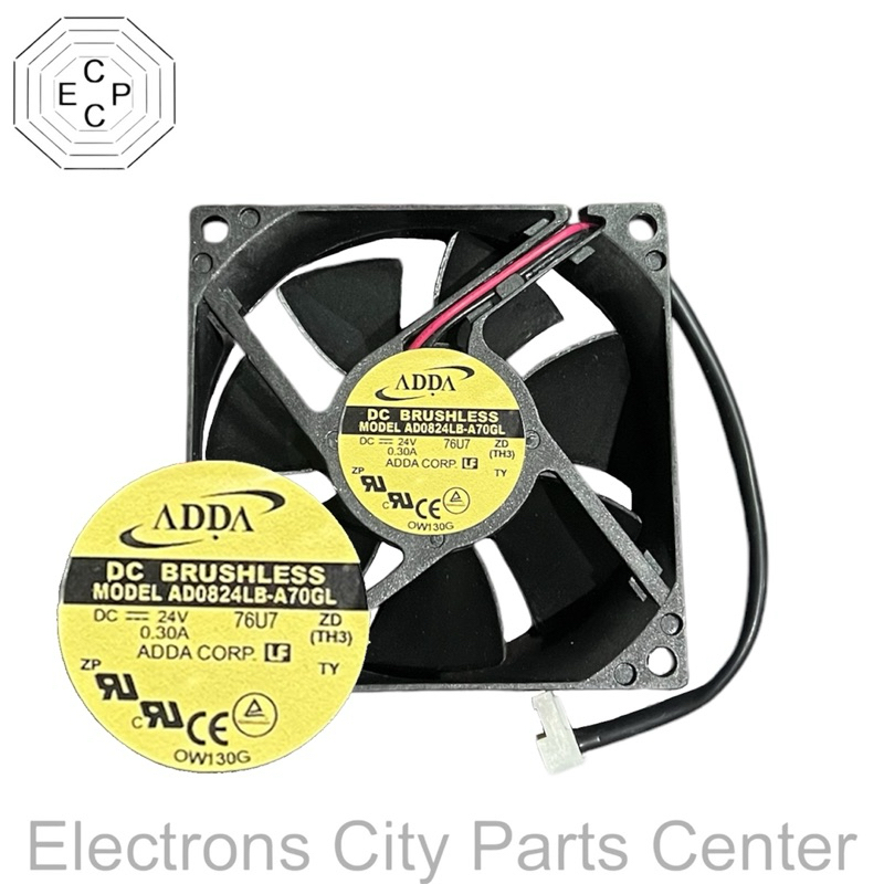 ADDA DC BRUSHLESS 24V 0.30A WELDING MACHINE COOLING FAN 8CM X 8CM X 2 ...