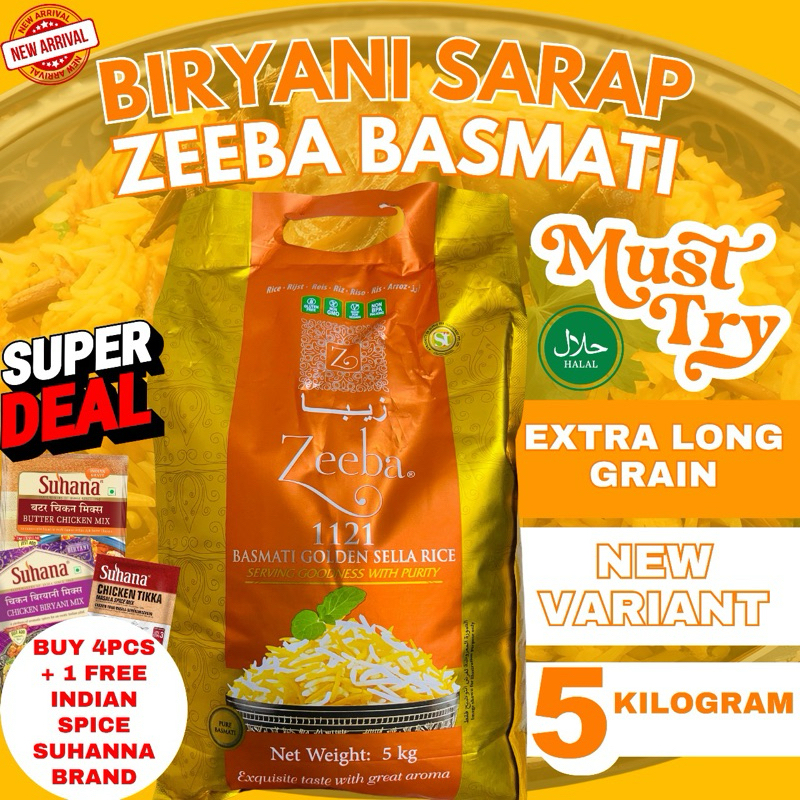 Zeeba Healthy Golden Sella Basmati Rice Healthy Rice Diabetic Friendly ...