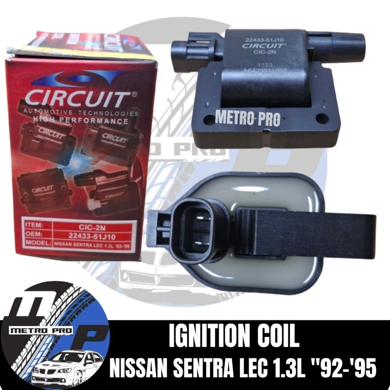CIRCUIT Ignition Coil(CIC-2N)For NISSAN SENTRA LEC 1.3L '92-'95 Model ...
