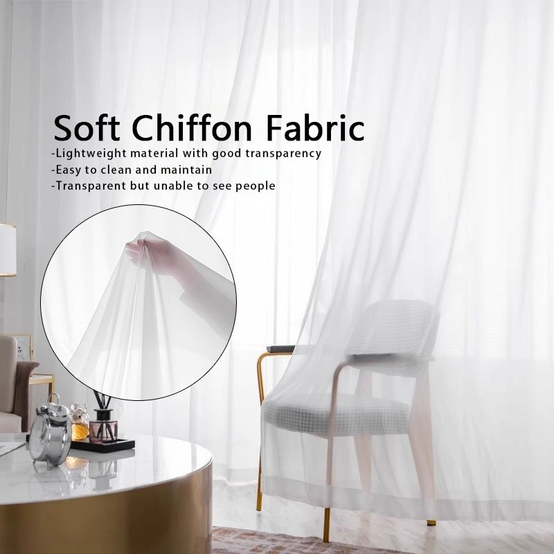 Photo inspiration: Visual Reference: Aesthetics Elegant Sheer Curtain Plain For Window 5 7 Ft