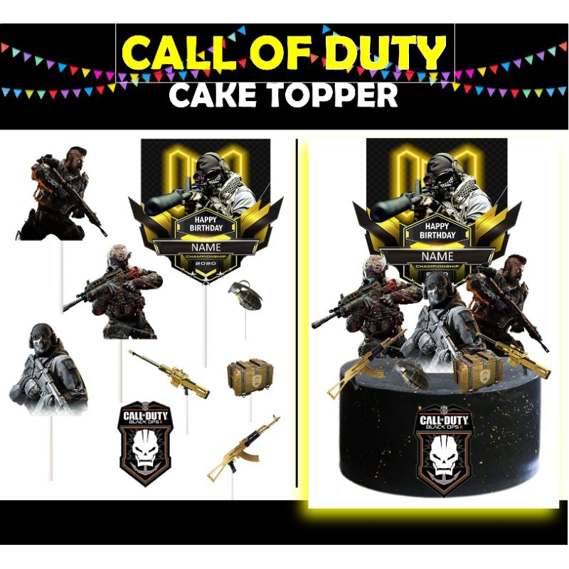 Call Of Duty Cake and Cupcake Topper (MACHINE CUT WATERPROOF) | Shopee ...