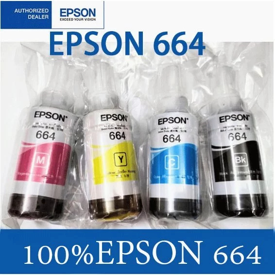 664 Ink No Box Refill Ink Compatible For Eposn L110 L120 Black Cyan ...