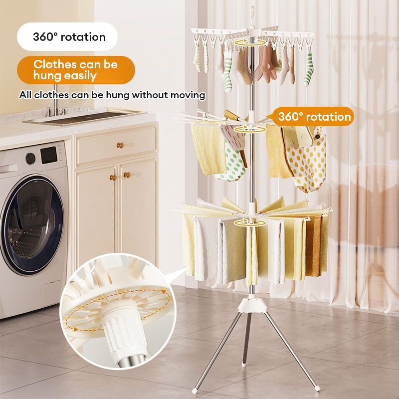 Foldable Clothes Rack Children Drying Rack Bedroom Clothes Hanger ...