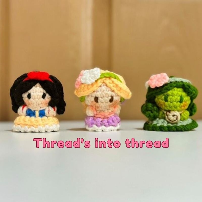 Disney Princesses Keychain crochet (SHIP 4-7 DAYS DEPENDS ON ORDER ...