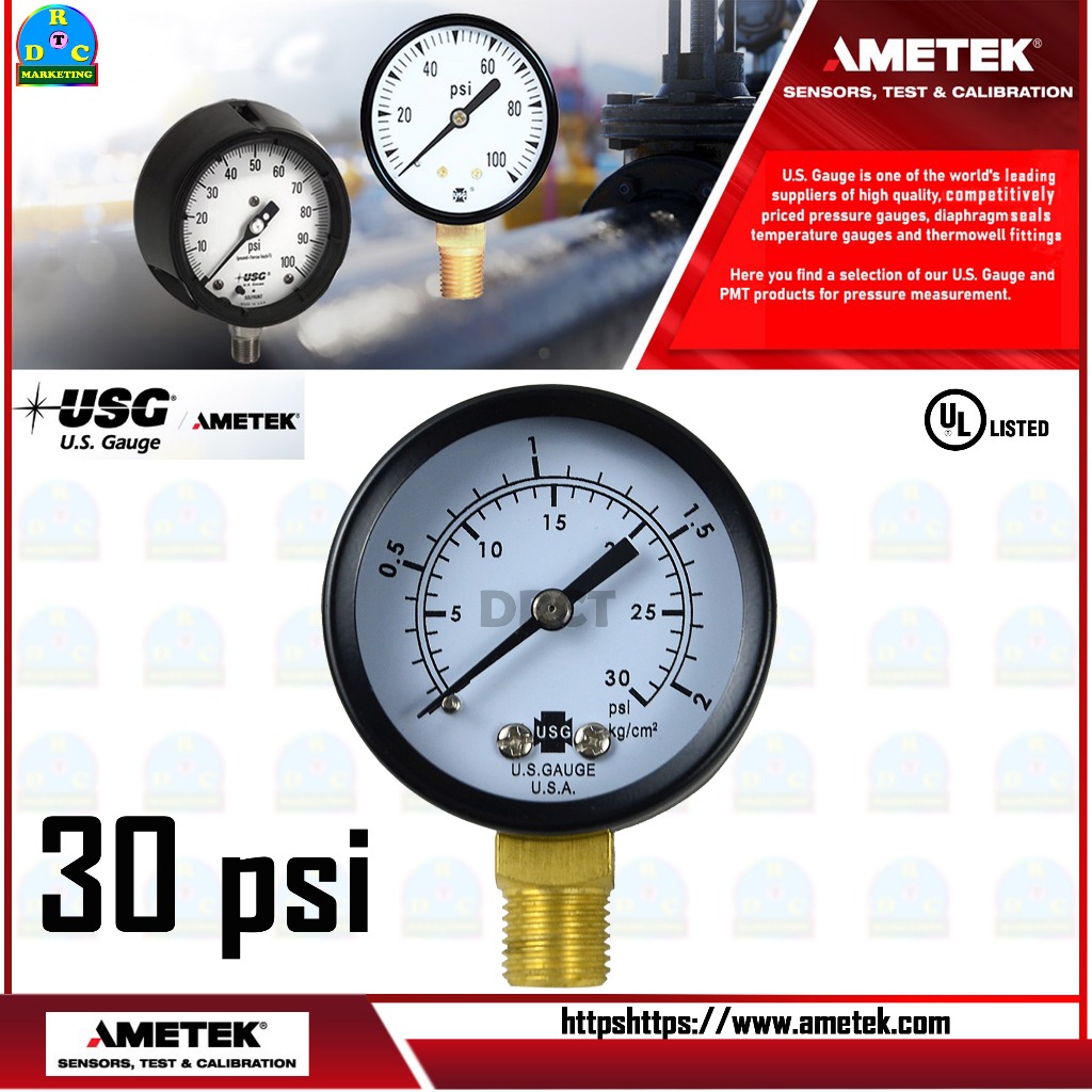Pressure gauge (ametek original 30 - 300 psi) | Shopee Philippines