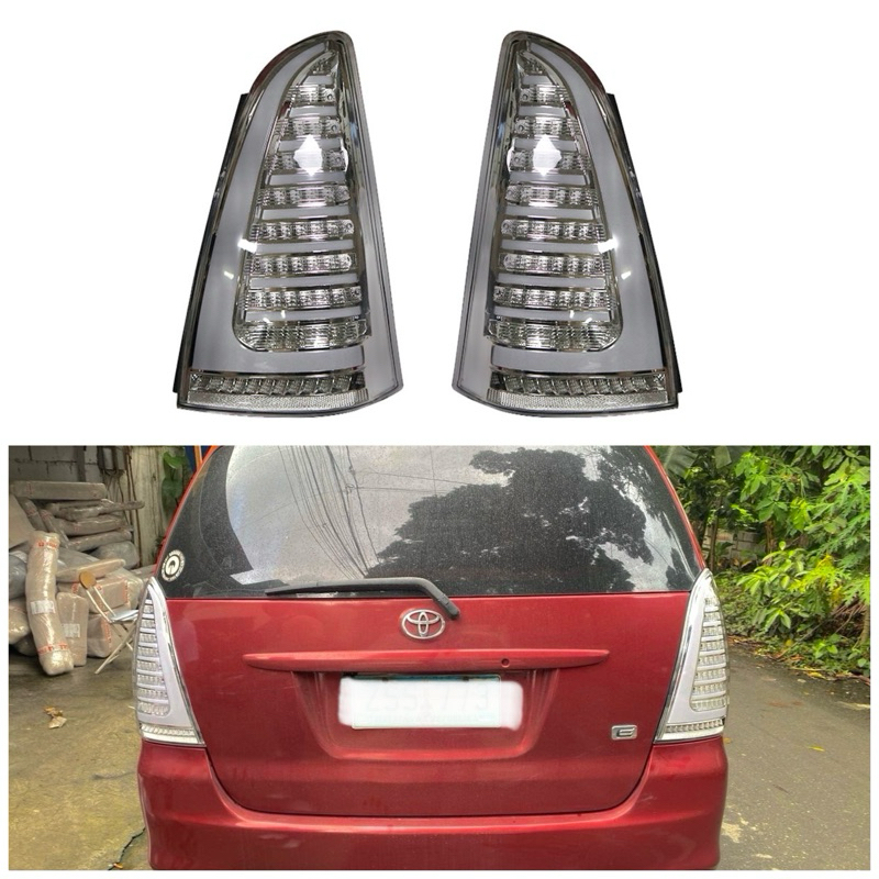 Toyota Innova 2005 - 2015 Tail Light Upgrade LED Albino Clear Lens ...