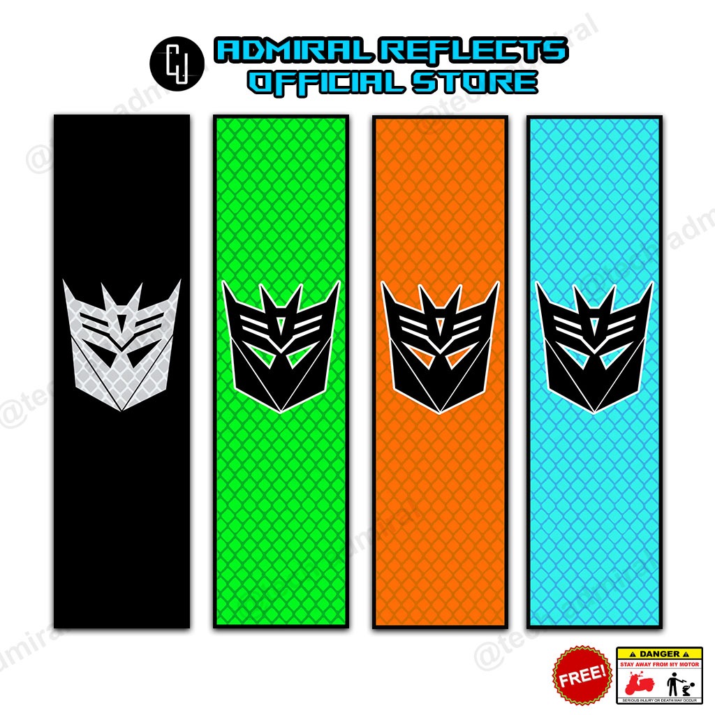 Alloy Top Box Sticker Waterproof Decepticon (REFLECTORIZED) | Shopee ...