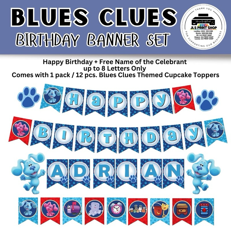 Free Printable Blues Clues Birthday Banner
