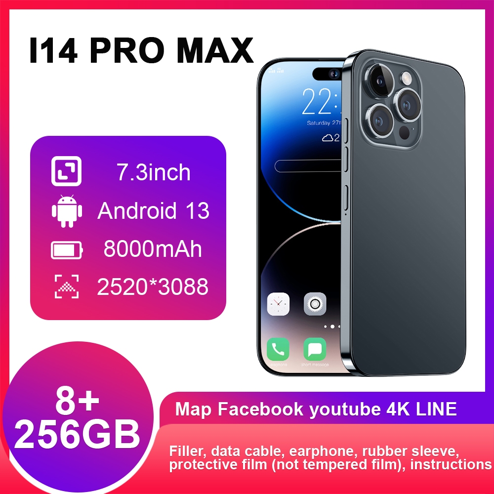 2024 Brand New Smartphone i14 Pro Max Sale 16GB + 512TB Cellphone 5G
