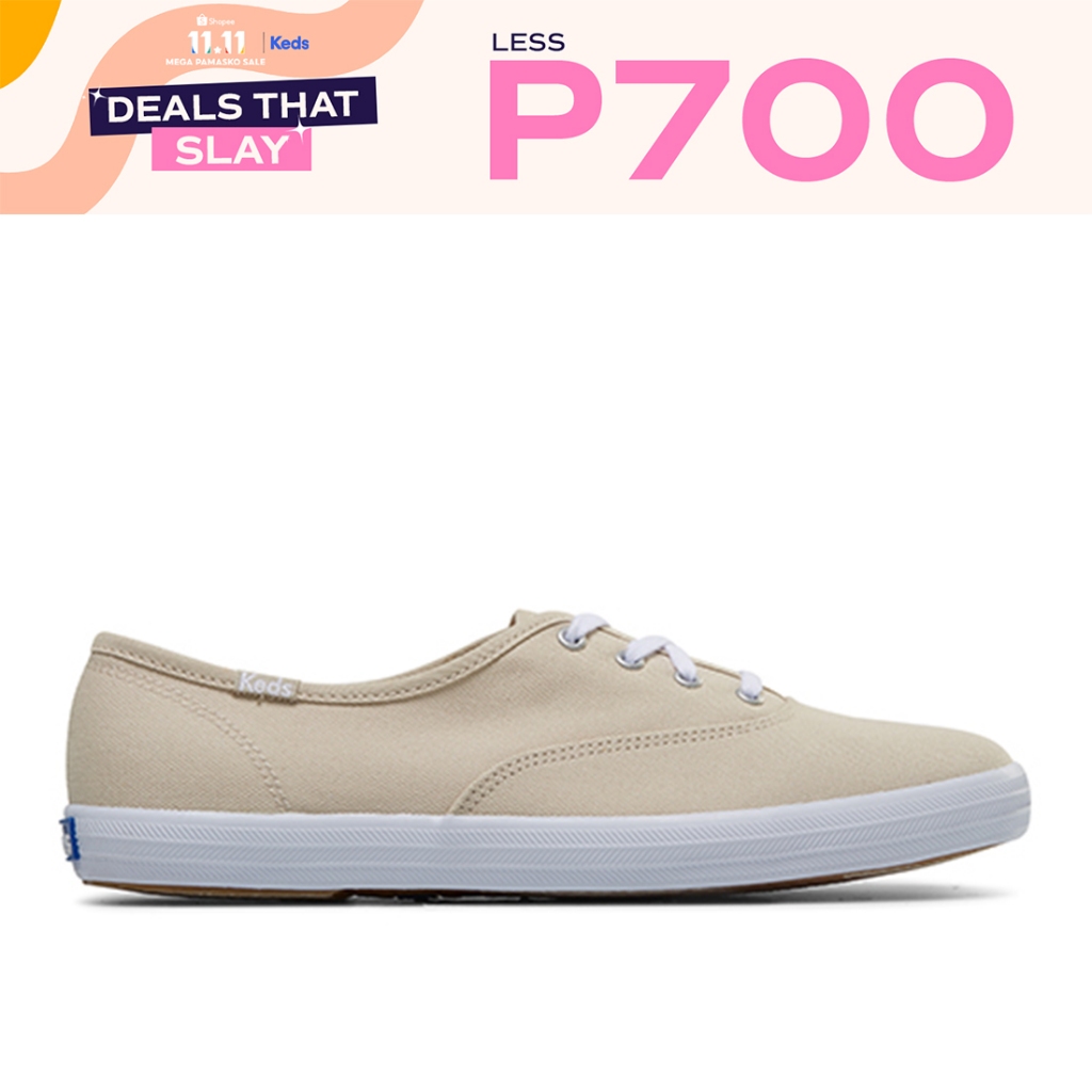Women s Keds Champion Feat. Organic Cotton Canvas Sneaker Oatmeal WF66865 Shopee Philippines
