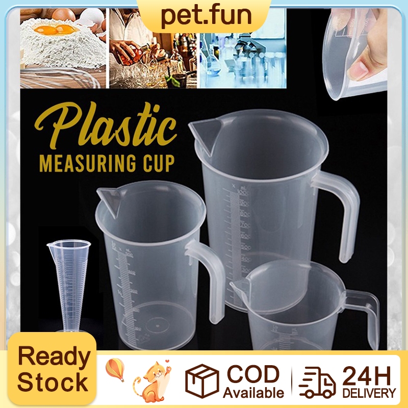 1 Piece 500/100ML Clear Plastic Graduated Liquid Measure Jug ...