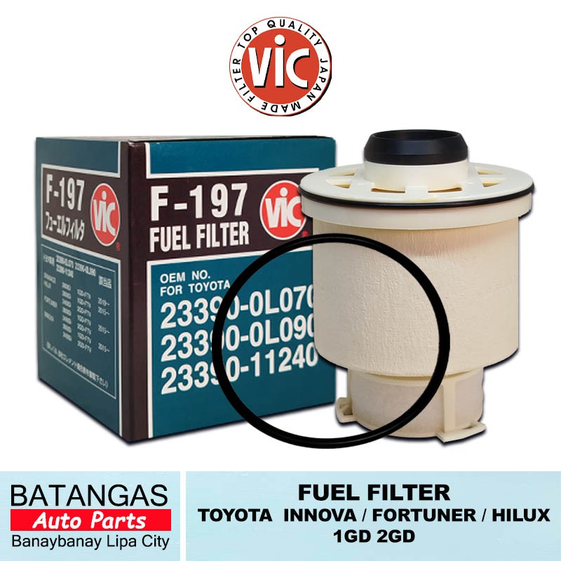 VIC FUEL FILTER TOYOTA INNOVA / FORTUNER / HILUX 1GD 2GD 2016-2024 ...