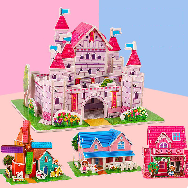 Diy 3D Puzzles Children's Educational Toys Diy Manual Assembly | Shopee ...