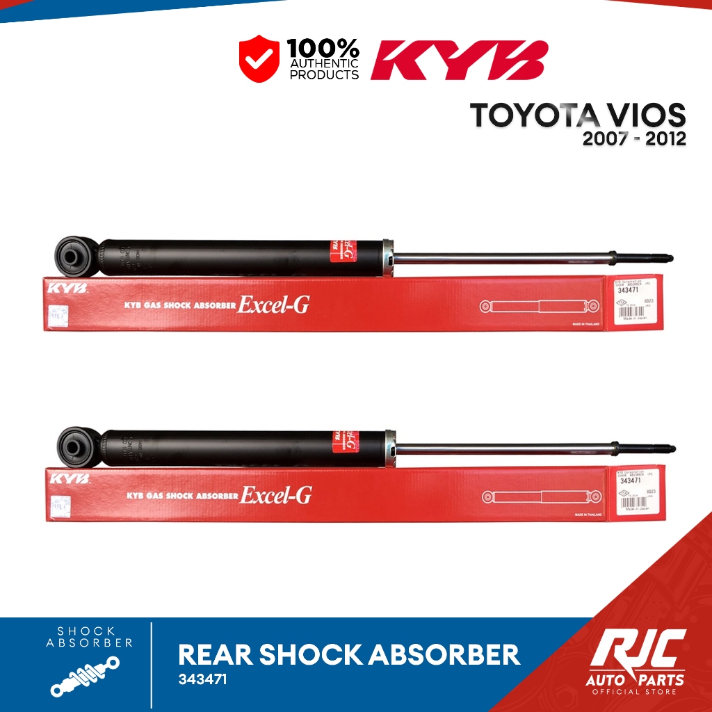 KYB SHOCK ABSORBER TOYOTA VIOS REAR 2007-2012 343471 1set | Shopee ...