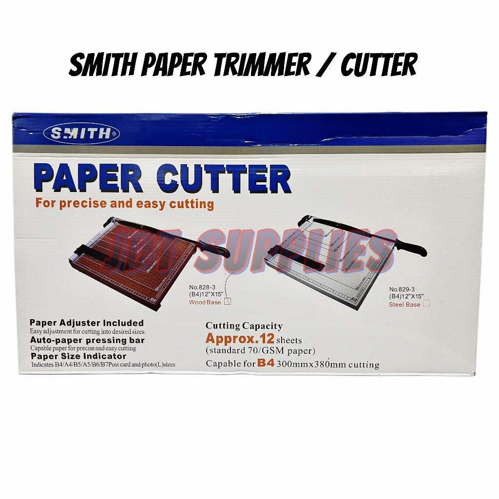 Smith Paper Cutter / Trimmer [ Wood Base ] | Shopee Philippines