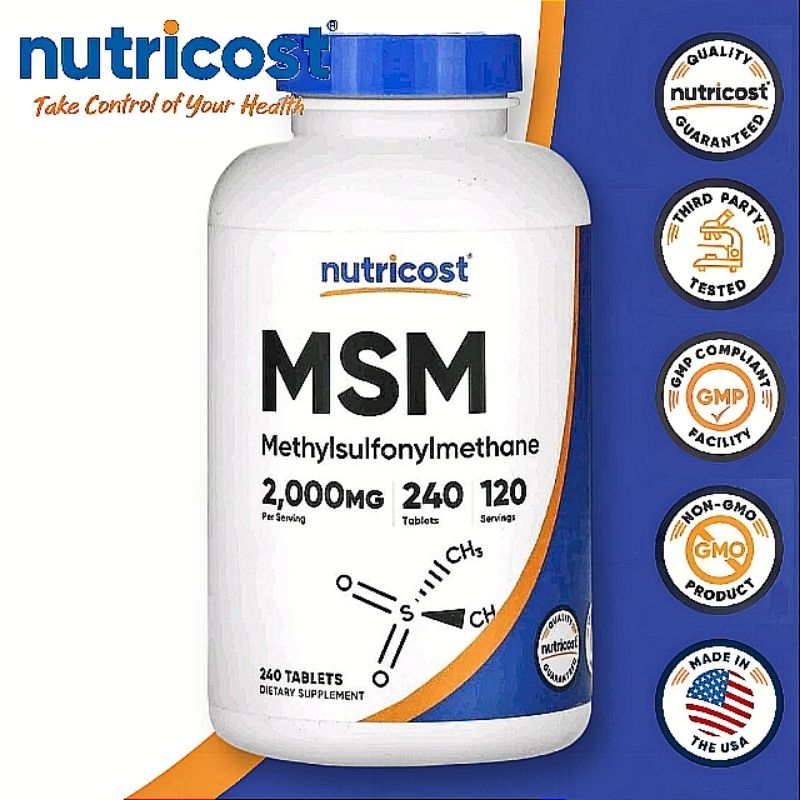 MSM, 2,000 mg, 240 Tablets (1,000 mg per Tablet) | Shopee Philippines