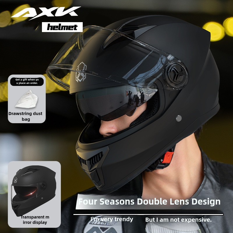 Motorcycle helmet, full face helmet, couple helmet, dual lens ...