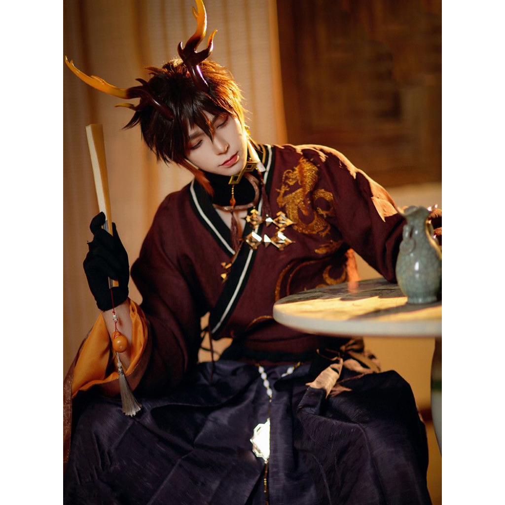 Genshin Impact Zhong Li Morax Outfits Halloween Carnival Suit Cosplay Costume