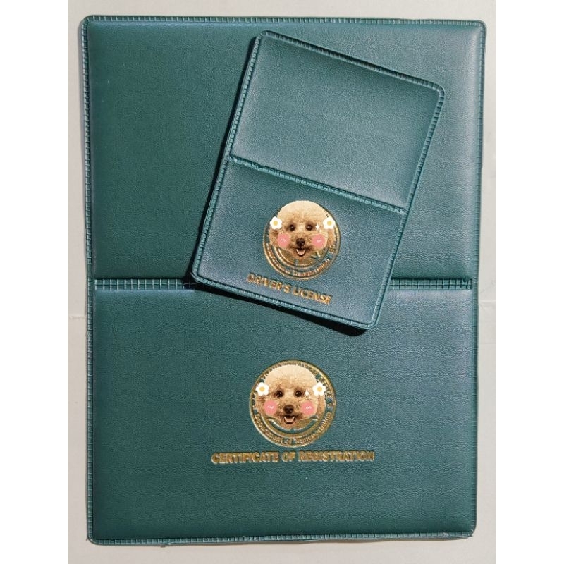 ORCR and Drivers License Holder Leatherette type with stamping | Shopee ...