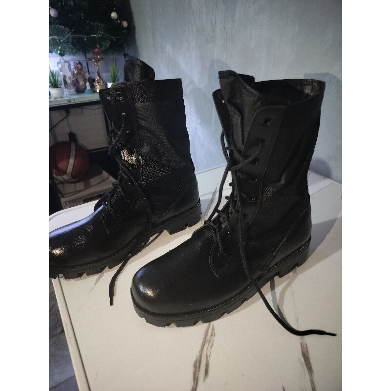 COMBAT BOOTS UNISEX FOR ROTC SECURITY GUARD | Shopee Philippines