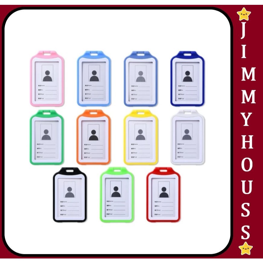 T-995 ID UCARD BICOLOR ID CARD HOLDER TRANSPARENT CARD HOLDER | Shopee ...