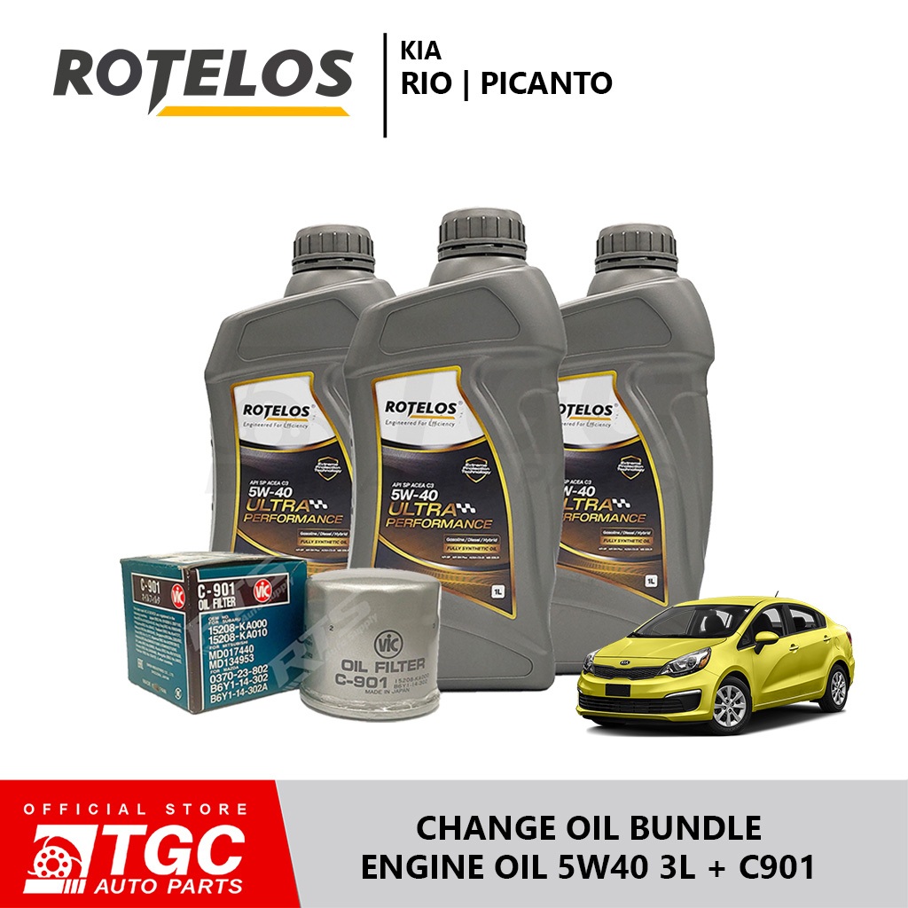 Kia Rio 2014 - Up / Picanto All Rotelos 5w-40 Fully Synthetic Change ...