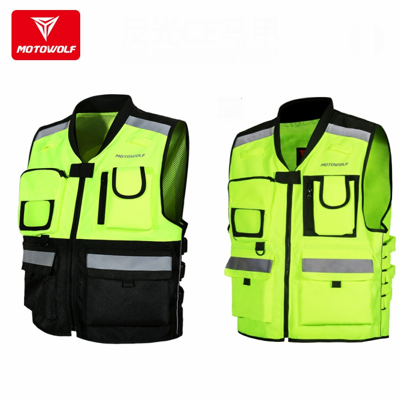 Motowolf Adjustable Leather Motorcycle Safety Racing Vest Design For ...