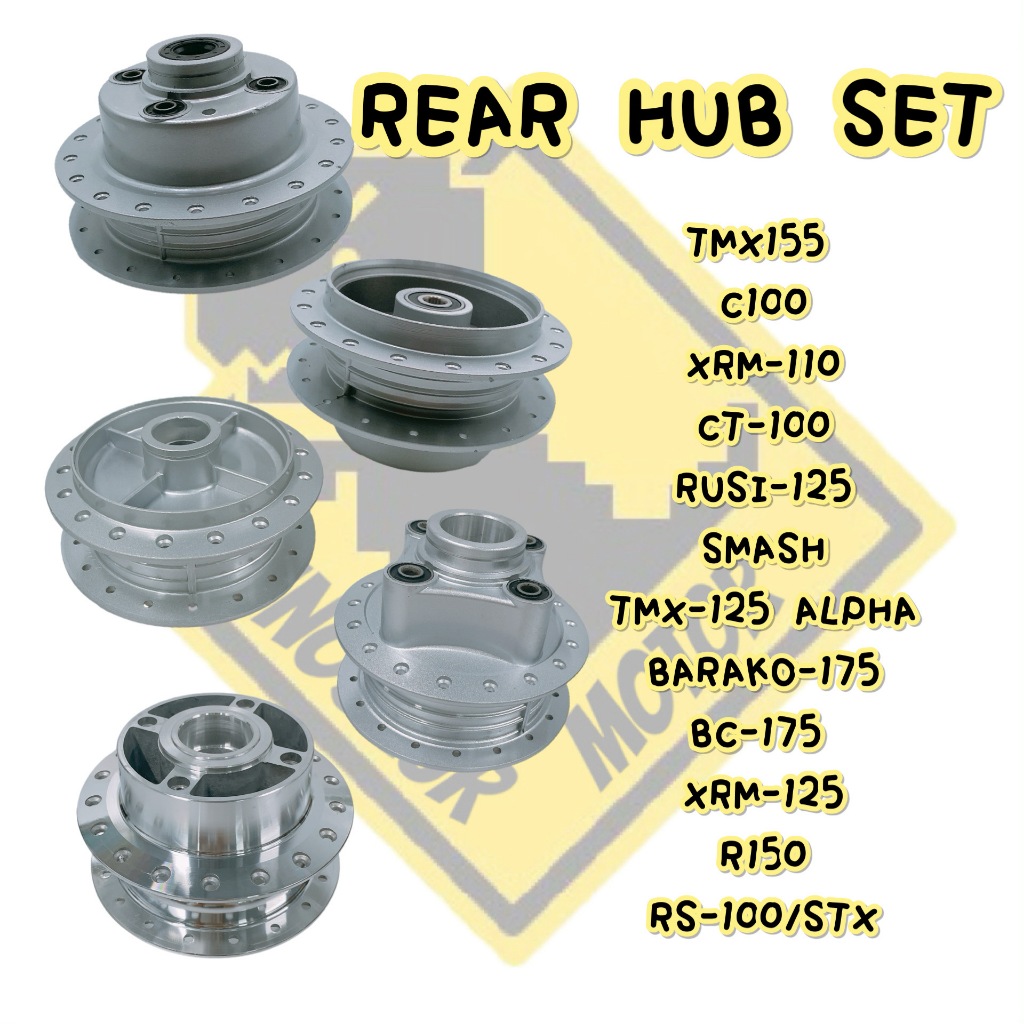 REAR WHEEL HUB TMX155/C100/XRM110/CT100/RUSI125/SMASH/TMX125ALPHA ...
