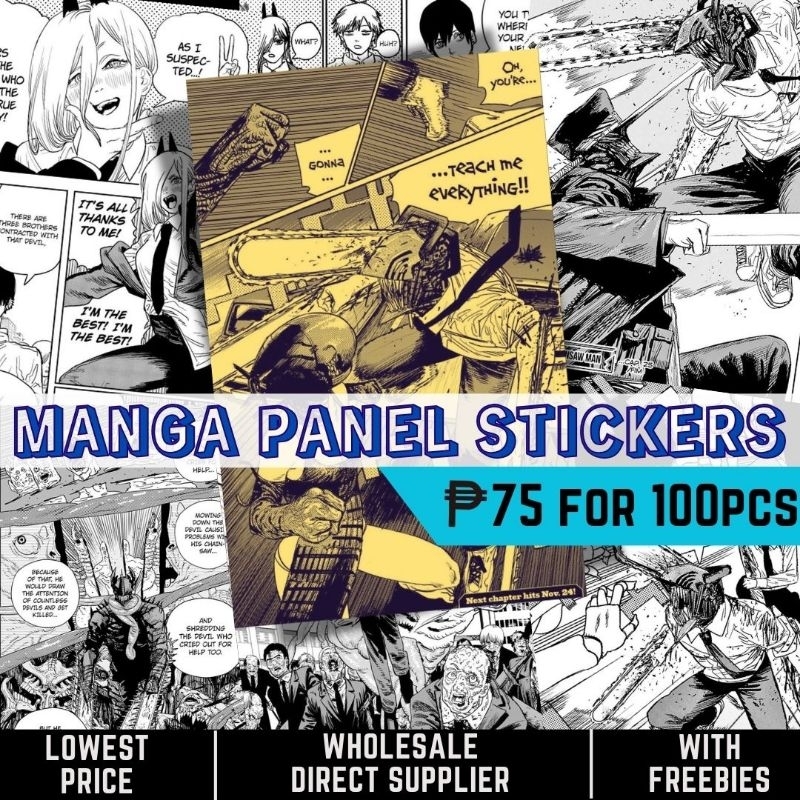 MANGA PANEL STICKERS - CHAINSAW MAN | Shopee Philippines