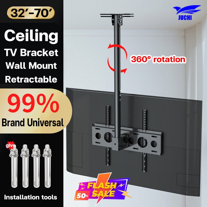 Tv Hanger Inch Adjustable Angle Hanger Universal Ceiling Bracket