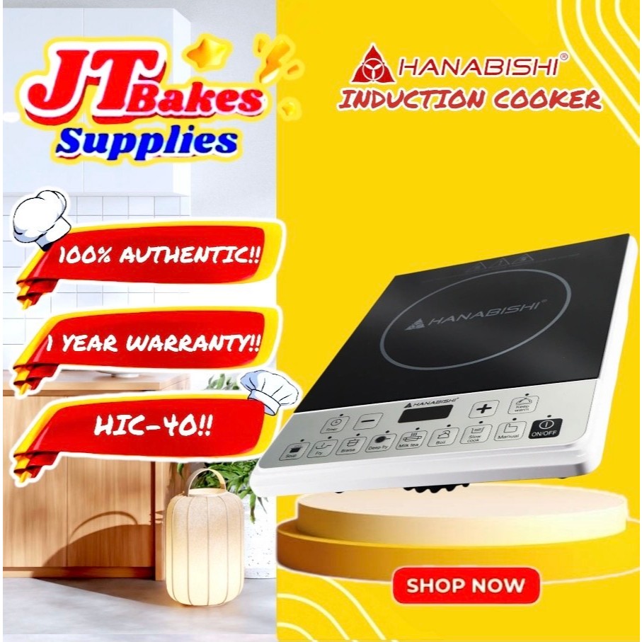 Hanabishi Induction Cooker HIC-40 with timer and 8 function settings ...