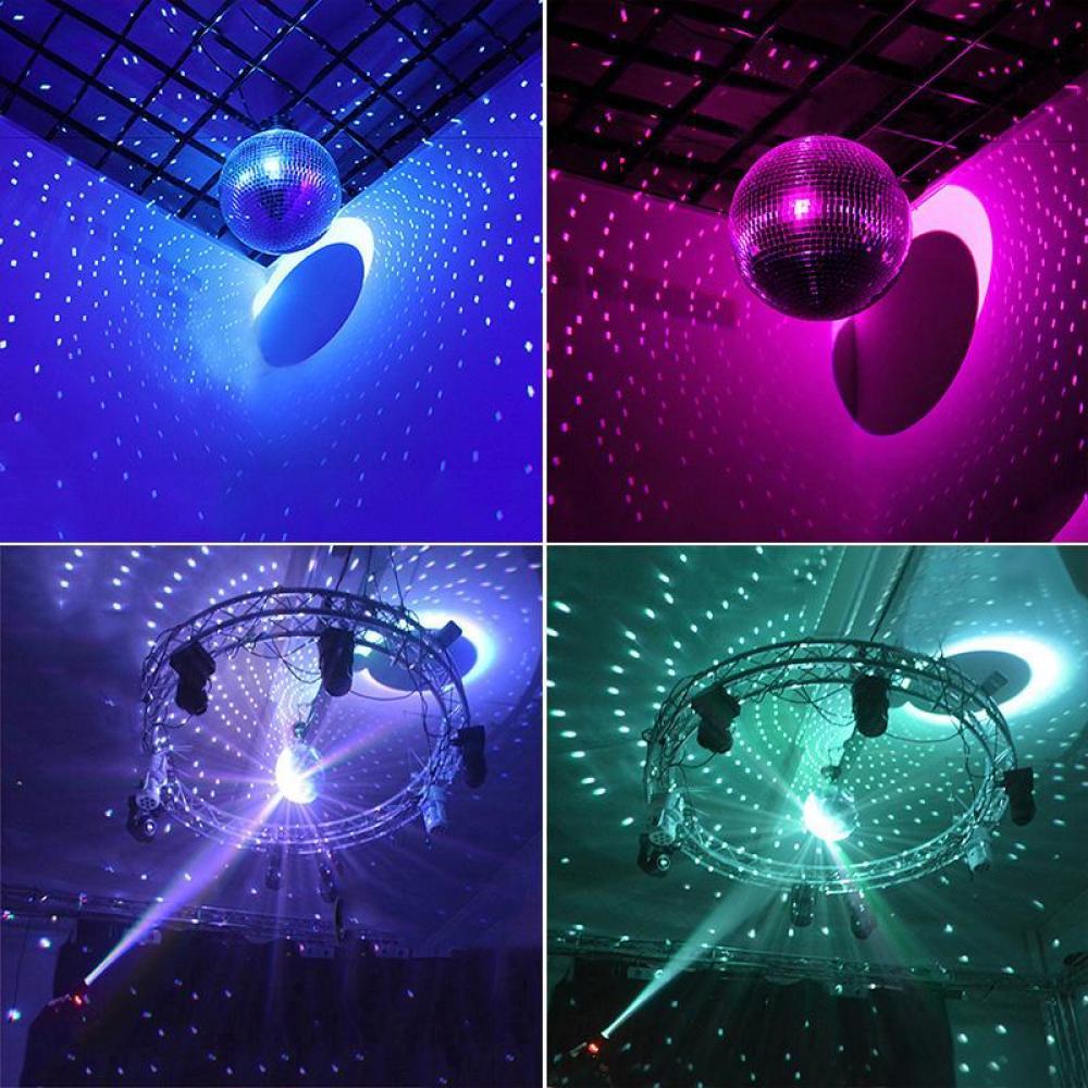 Mirror disco ball, stage lighting, rotating glass ball, large party ...