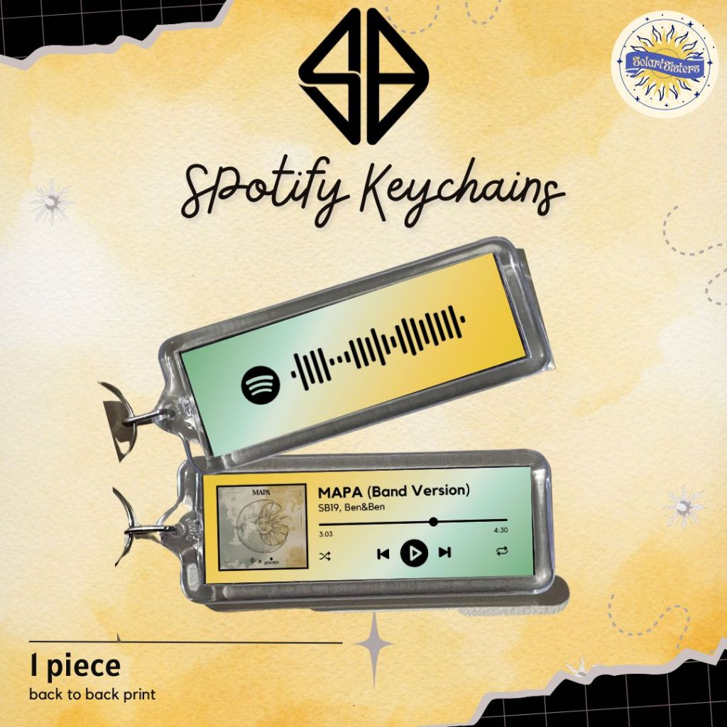 Fanmade SB19 Inspired Spotify Keychains Scannable code minimalist song ...