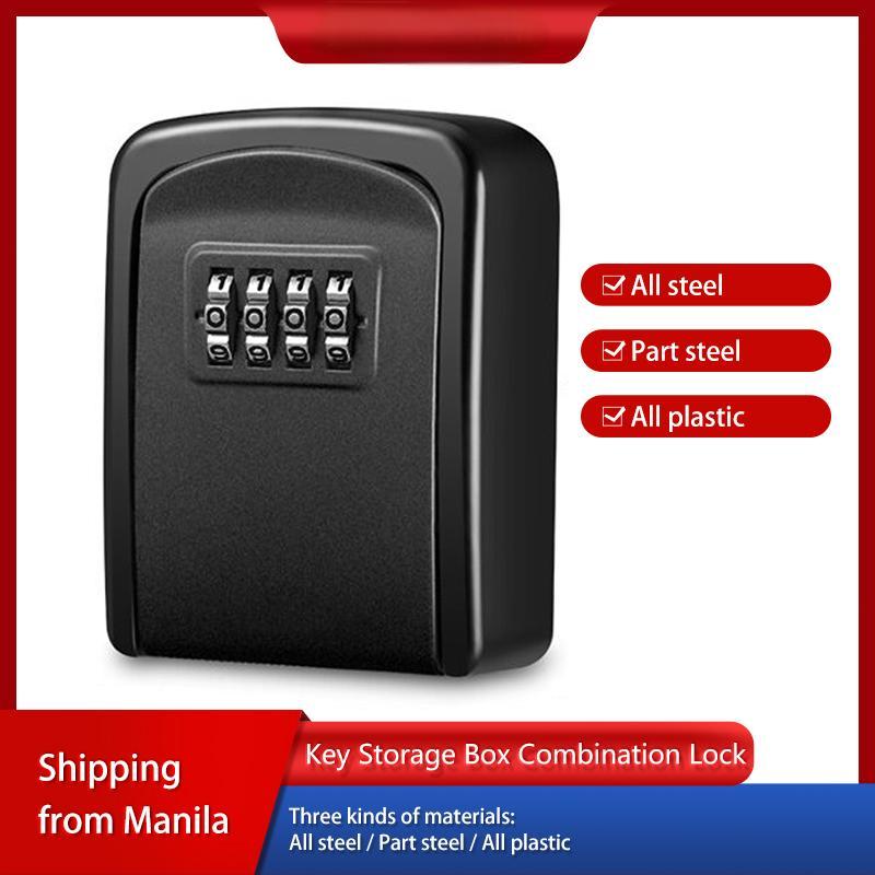High Capacity 4-Digit Combination Wall Mounted Key Storage Box (Grey or ...