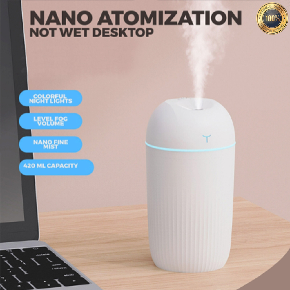 Air humidifier, high-looking humidifier, USB charging port, office, car ...