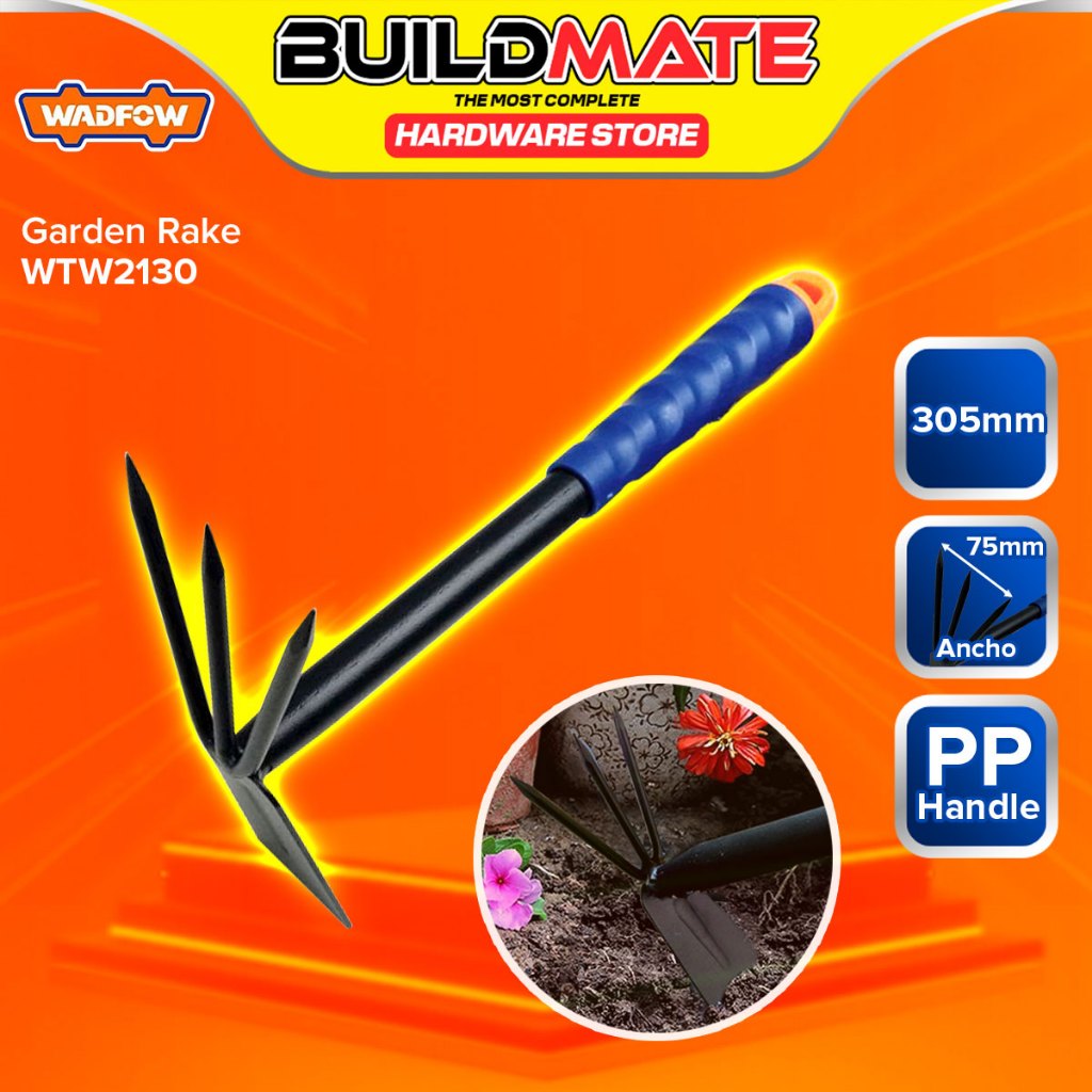 BUILDMATE Wadfow 305MM Garden Rake Mini Manual Planting Soil Rake ...