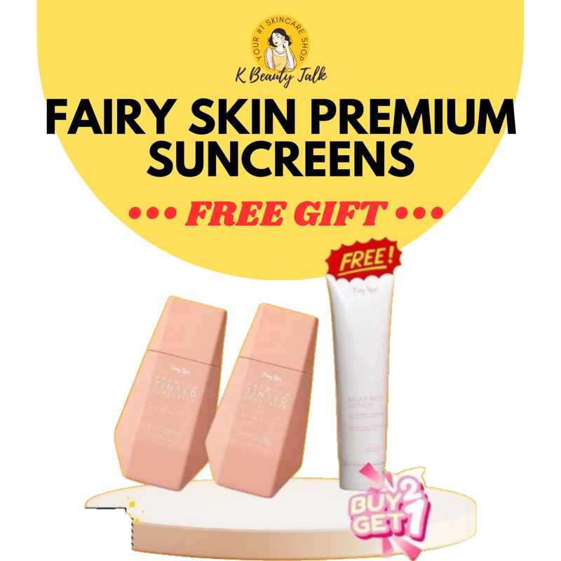 KBT [BUY 2 GET 1 FREE] FAIRY SKIN PREMIUM TINTED SUNSCREEN SPF50 ...